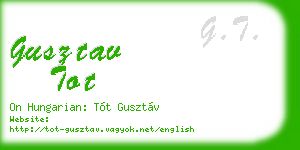 gusztav tot business card