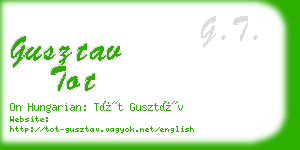 gusztav tot business card